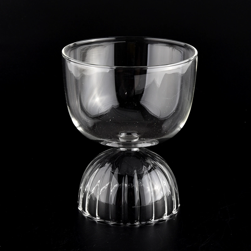 luxury clear borosilicate glass candle holder