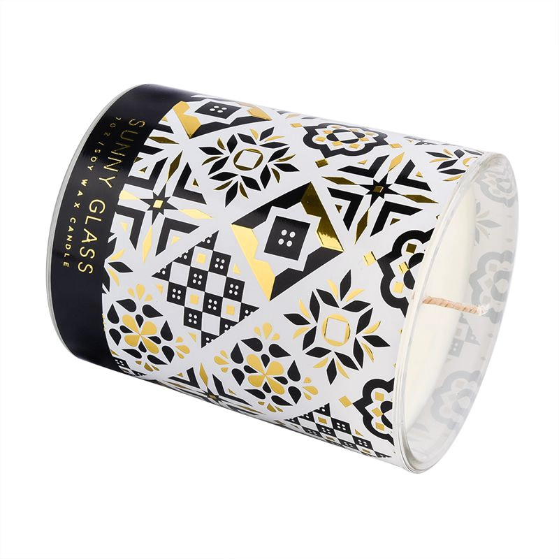 full size artwork printing glass candle jar Supplier 8oz 10oz home decor full size artwork printing glass candle jar