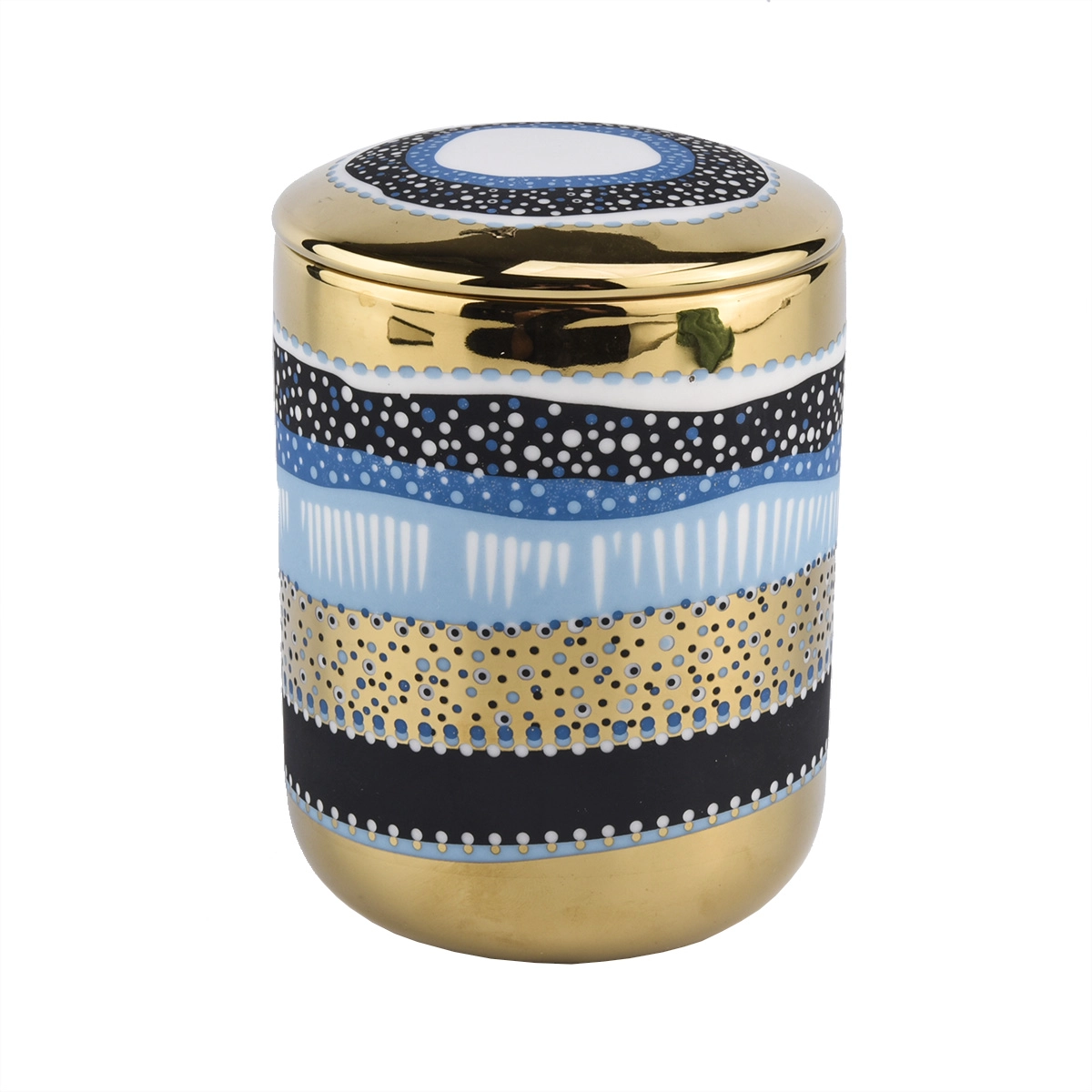 luxury ceramic hand paint artwork and decal printing candle jar luxury ceramic hand paint artwork and decal printing candle jar