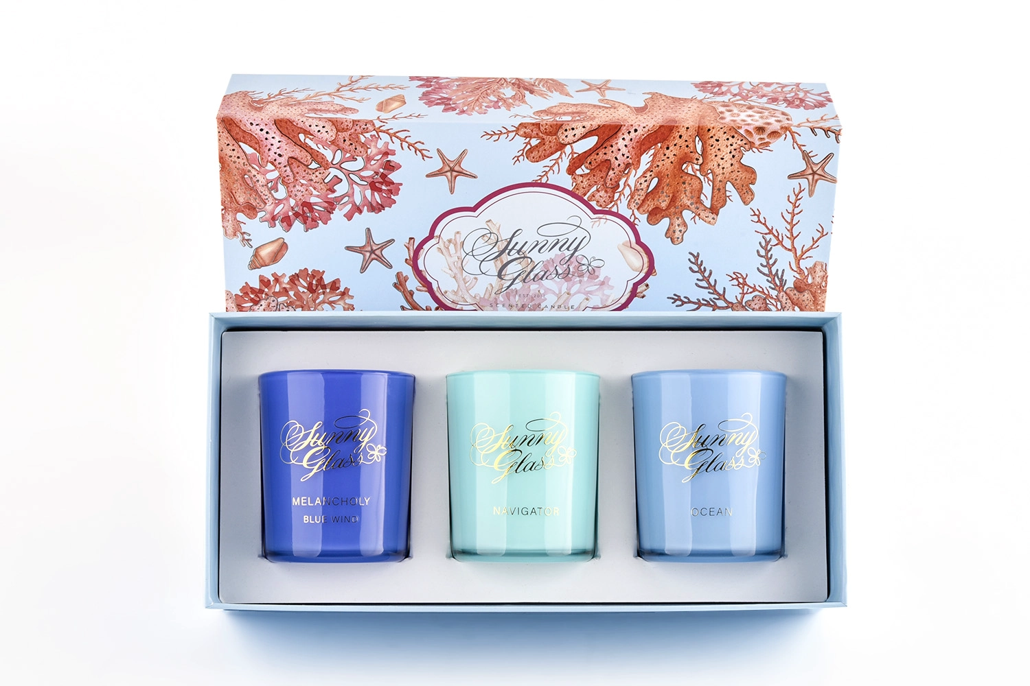 4oz Glass Candle Jars Printing Glass Candle Holders Gift Box