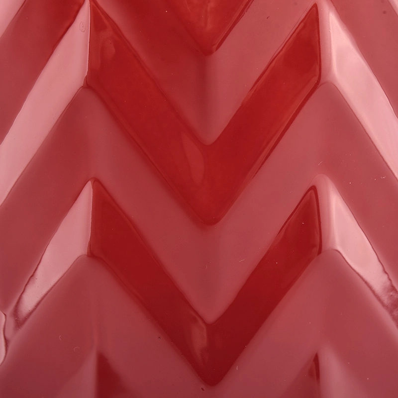 red chevron pattern glass votive red chevron pattern glass votive
