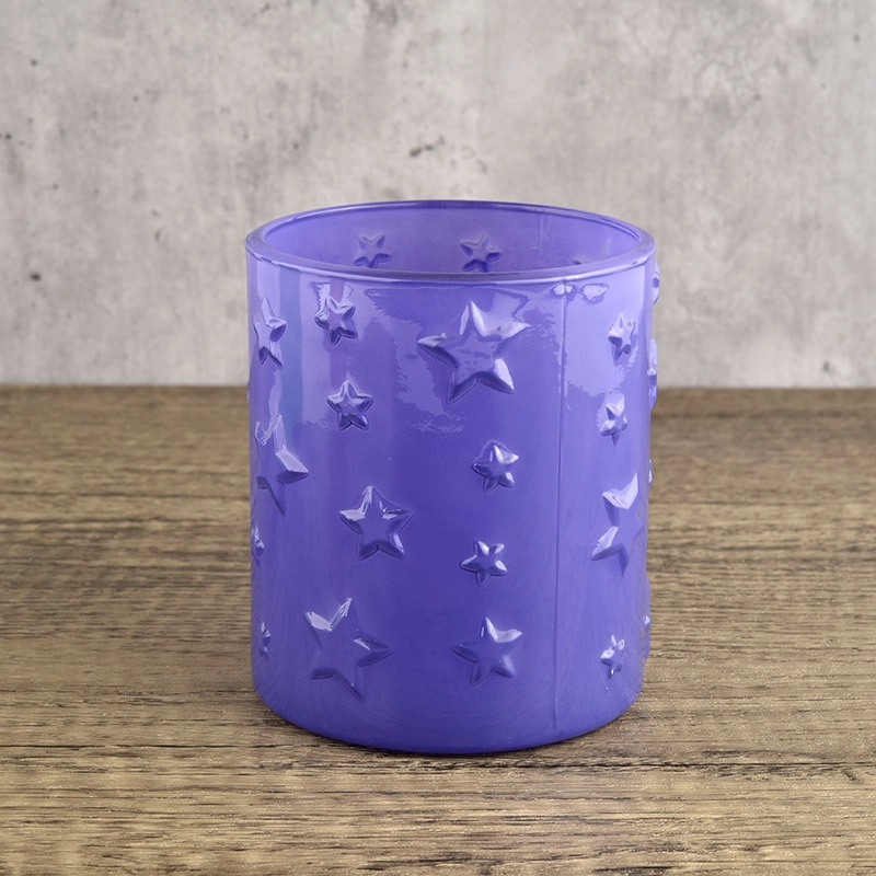 Candle Holder with Embossed Star Patterns Candle Holder with Embossed Star Patterns