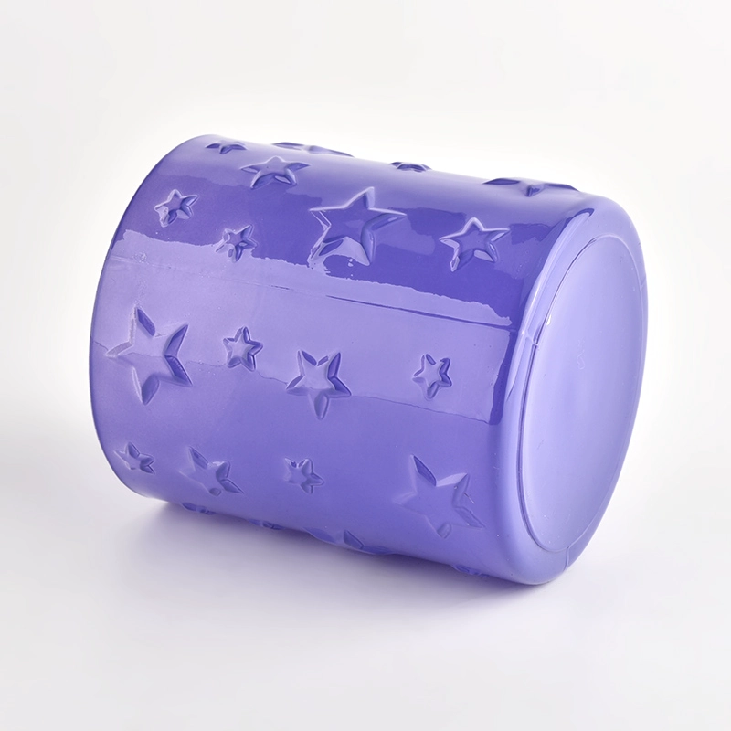 Candle Holder with Embossed Star Patterns Candle Holder with Embossed Star Patterns