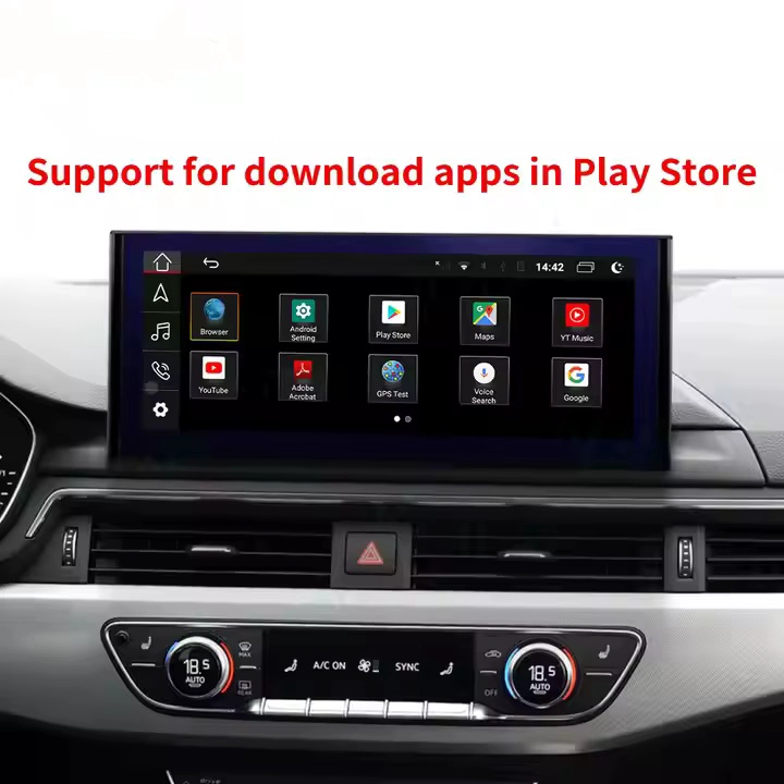 12.3 بوصة الملاحة للسيارات لـ Audi A4 2017-2018 Android Car Radio Built Wireless Carplay 4G WiFi Car Stereo