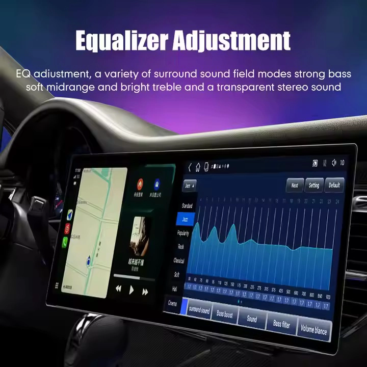 23.6/21.6英寸便携式双屏幕Android Car Radio GPS Navigation&CarPlay立体声系统带有DSP功能
