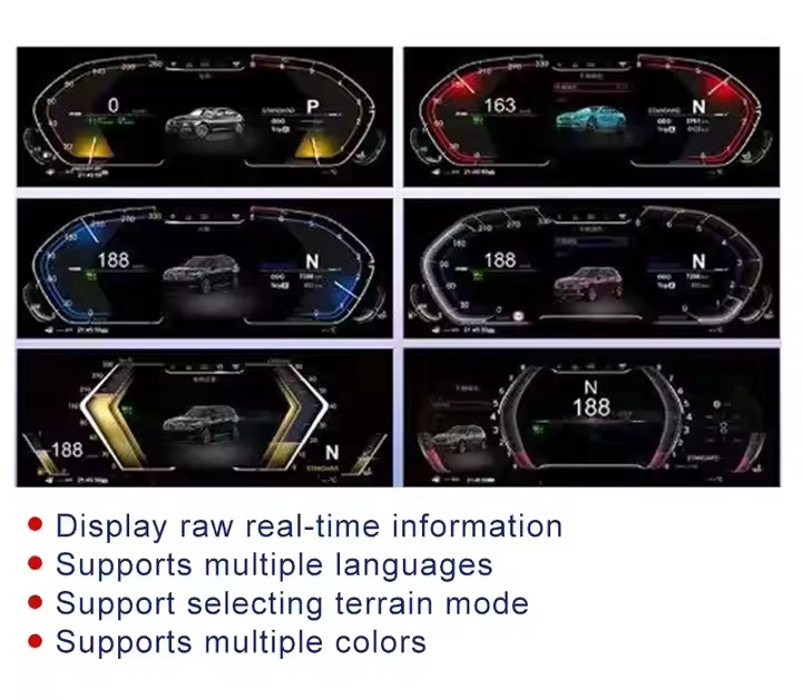 12.3 بوصة IPS شاشة اللمسات الشاشة LCD لوحة القيادة لوحة سرعة العدادات السرعة الرقمية لسيارة BMW 5 Series F10 2011-2017