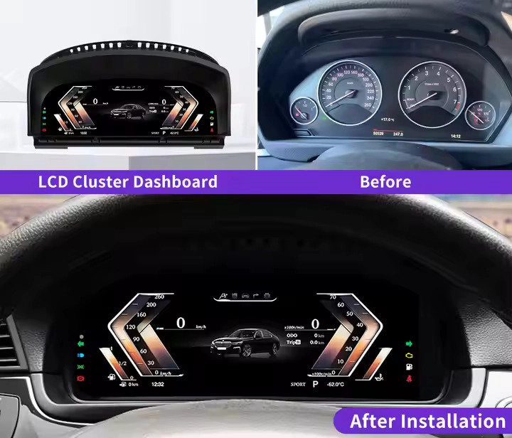 12,3 Zoll Auto Tachometer Dashboard -Anzeigeinstrument für BMW F20 F21 F23 F45 X1 F48 F49 Digital LCD Instrument Cluster