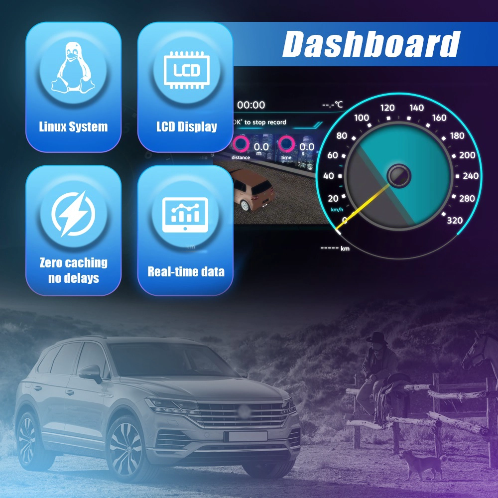 12.3 Inch LCD Digital Dashboard Cluster for VW Golf 4 1997-2003 Years Instrument Panel Cockpit 5.