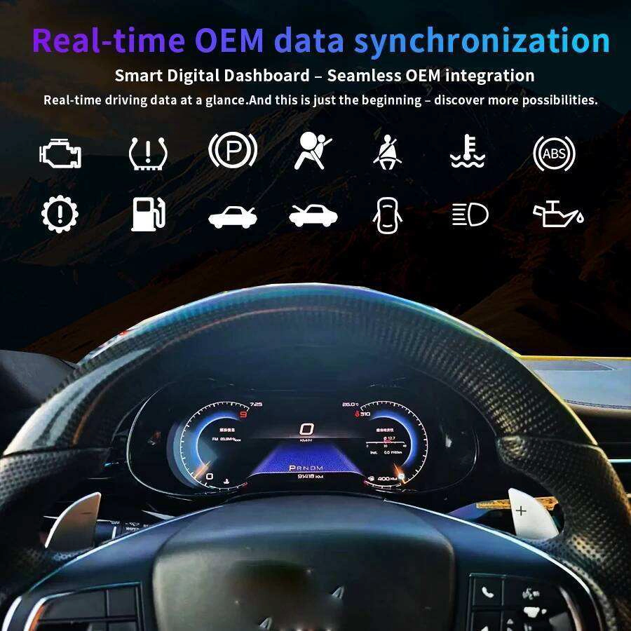 Tableau de bord numérique de voiture 12.3 pouces, pour Maserati Quattroporte 2013 – 2023, panneau de groupe d'instruments LCD, Cockpit, compteur de vitesse à interface utilisateur Multiple