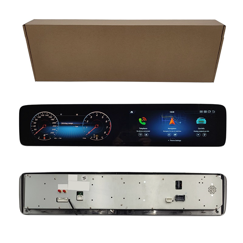 Groupe d'instruments LCD à double écran de 12,3 pouces avec navigation Carplay pour les tableaux de bord de mise à niveau Benz Classe E W213 2017-2019