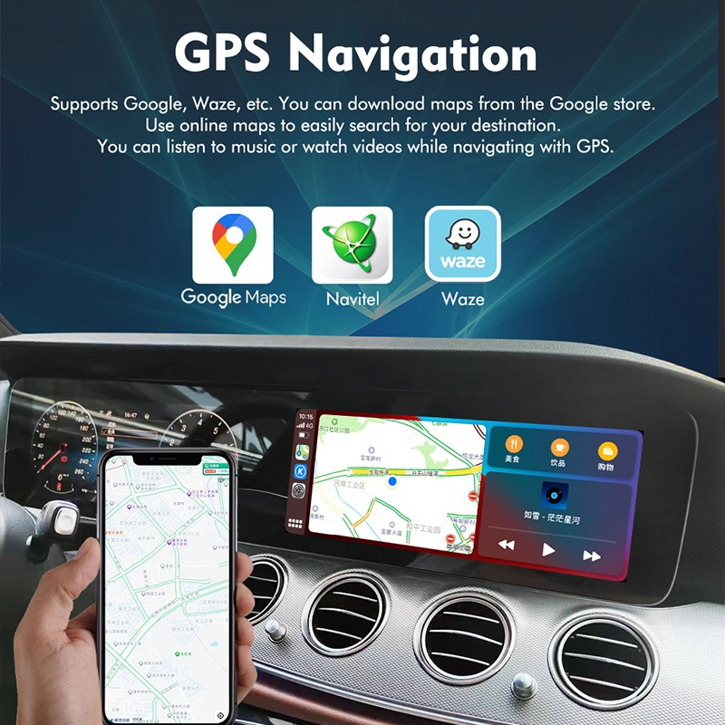 Groupe d'instruments LCD à double écran de 12,3 pouces avec navigation Carplay pour les tableaux de bord de mise à niveau Benz Classe E W213 2017-2019