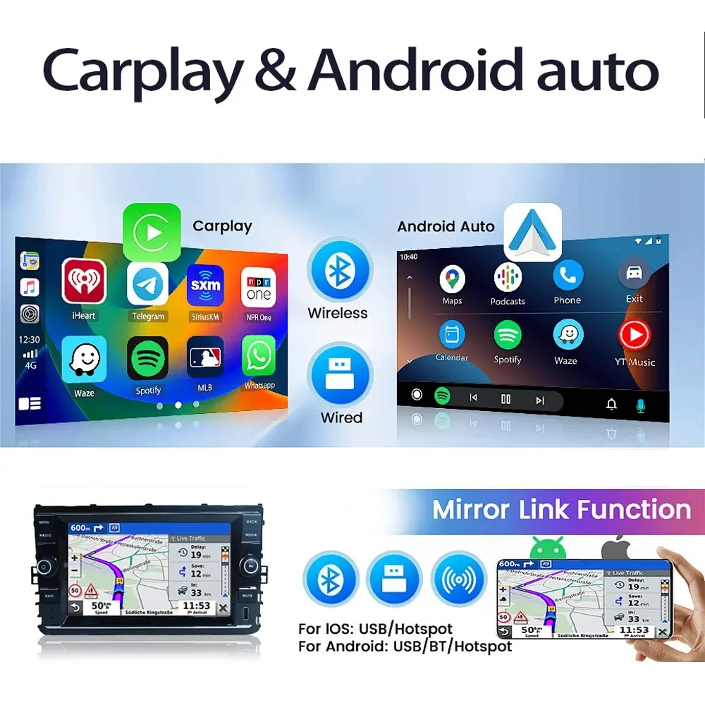 8inch Car Radio Android for Volkswagen 2019-2021 Passat B8 Golf Mk7 T-Cross Jetta Tiguan Polo Auto Multimedia Stereo Navigation