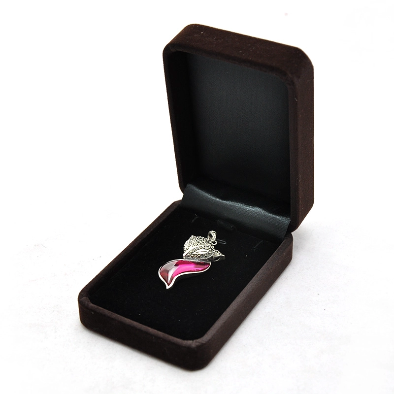 Scatola di plastica per anello di confezione regalo di lusso per gioielli con logo e materiale personalizzati