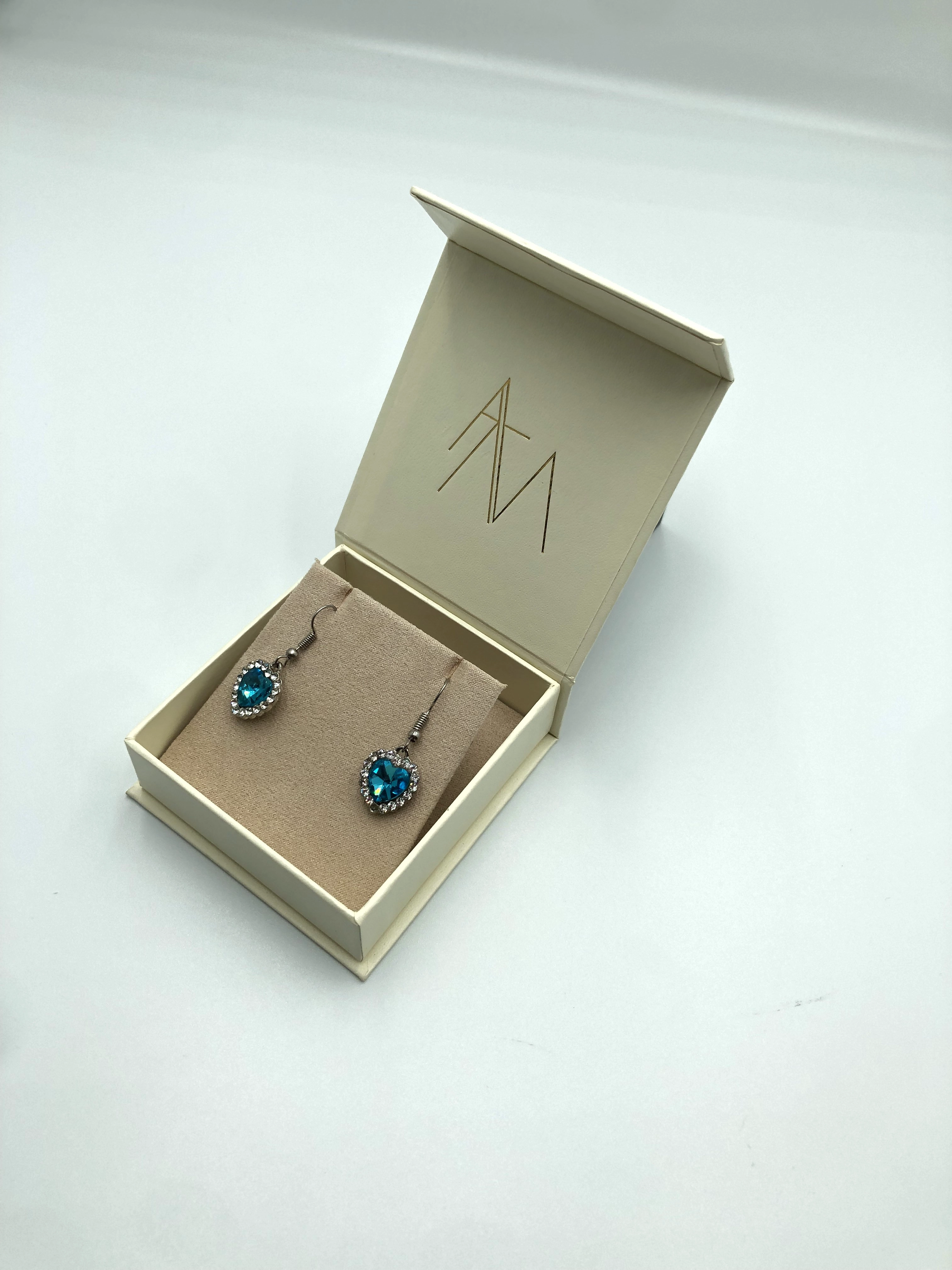 Smykker Papir Emballage Box Halskæde Box Øreringe Box Custom Farve