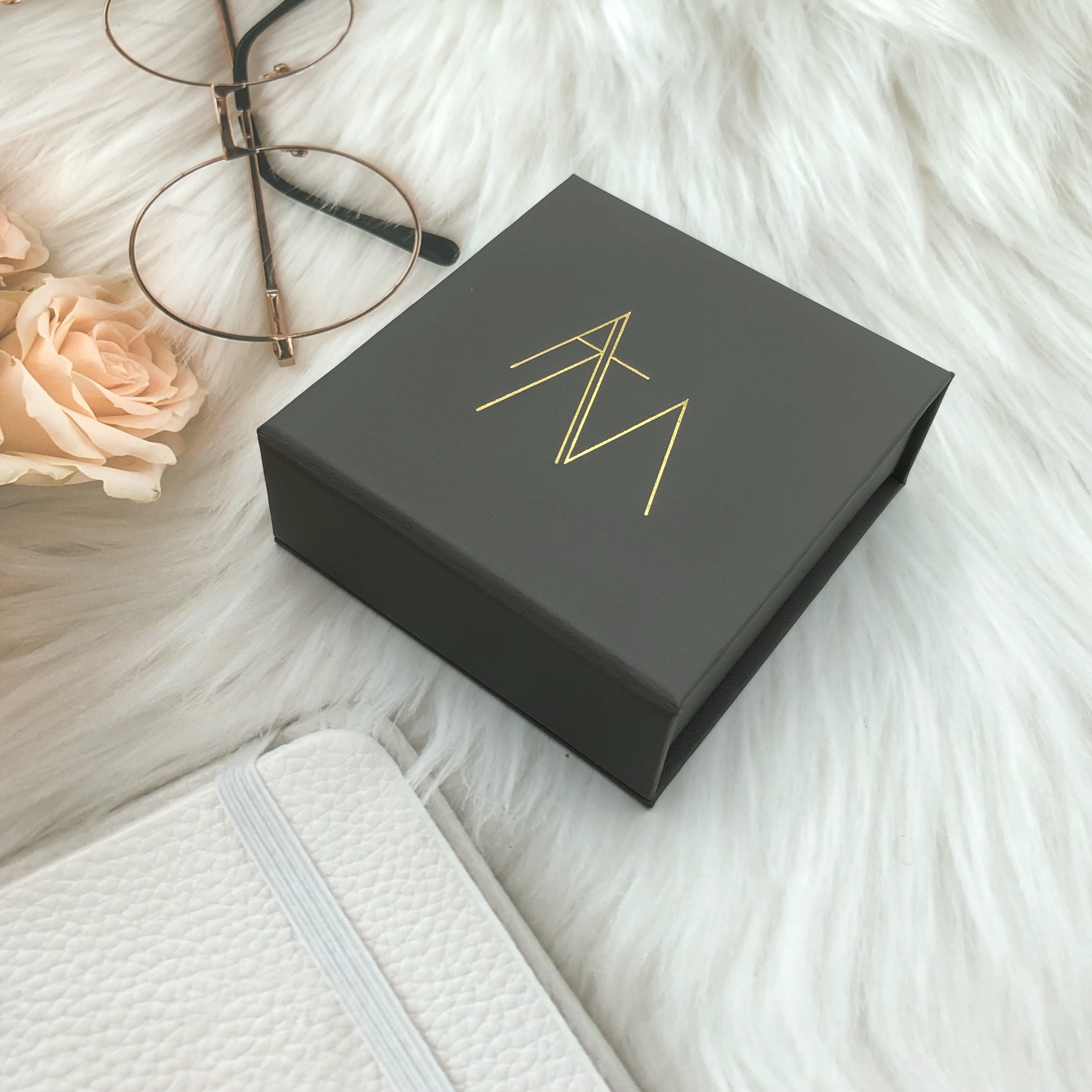 Smykker Papir Emballage Box Halskæde Box Øreringe Box Custom Farve