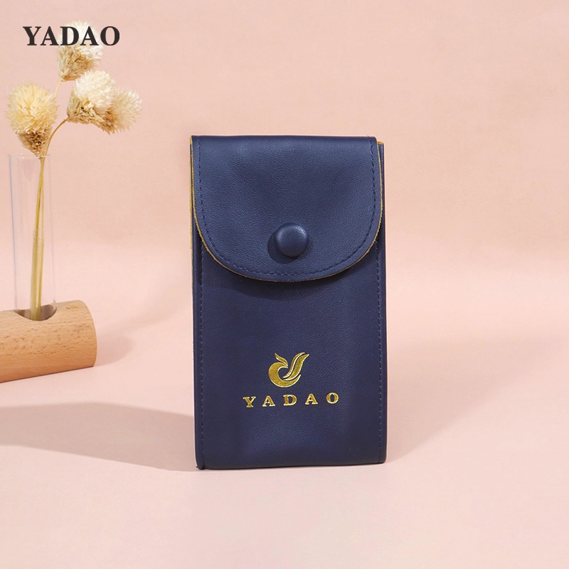 porcelana gray color pu leather snap jewelry pouch - COPY - ad48a5 fabricante