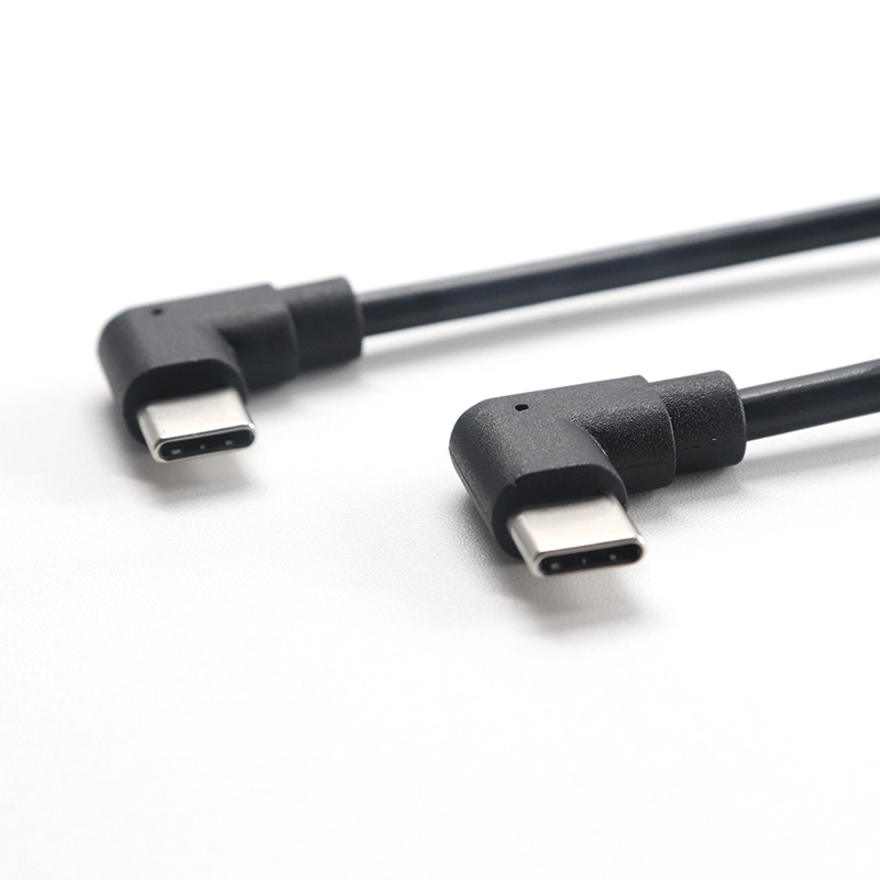 China 90-Grad-Winkel USB 3.1 TYP C Stecker auf USB C Stecker Kabel Hersteller