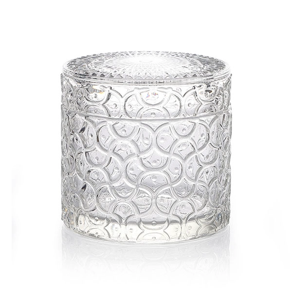 china embossed candle holder glass factory