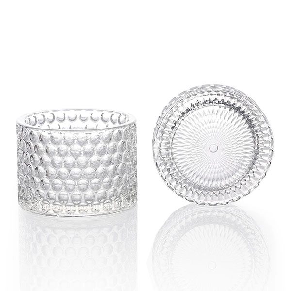 embossed candle glass