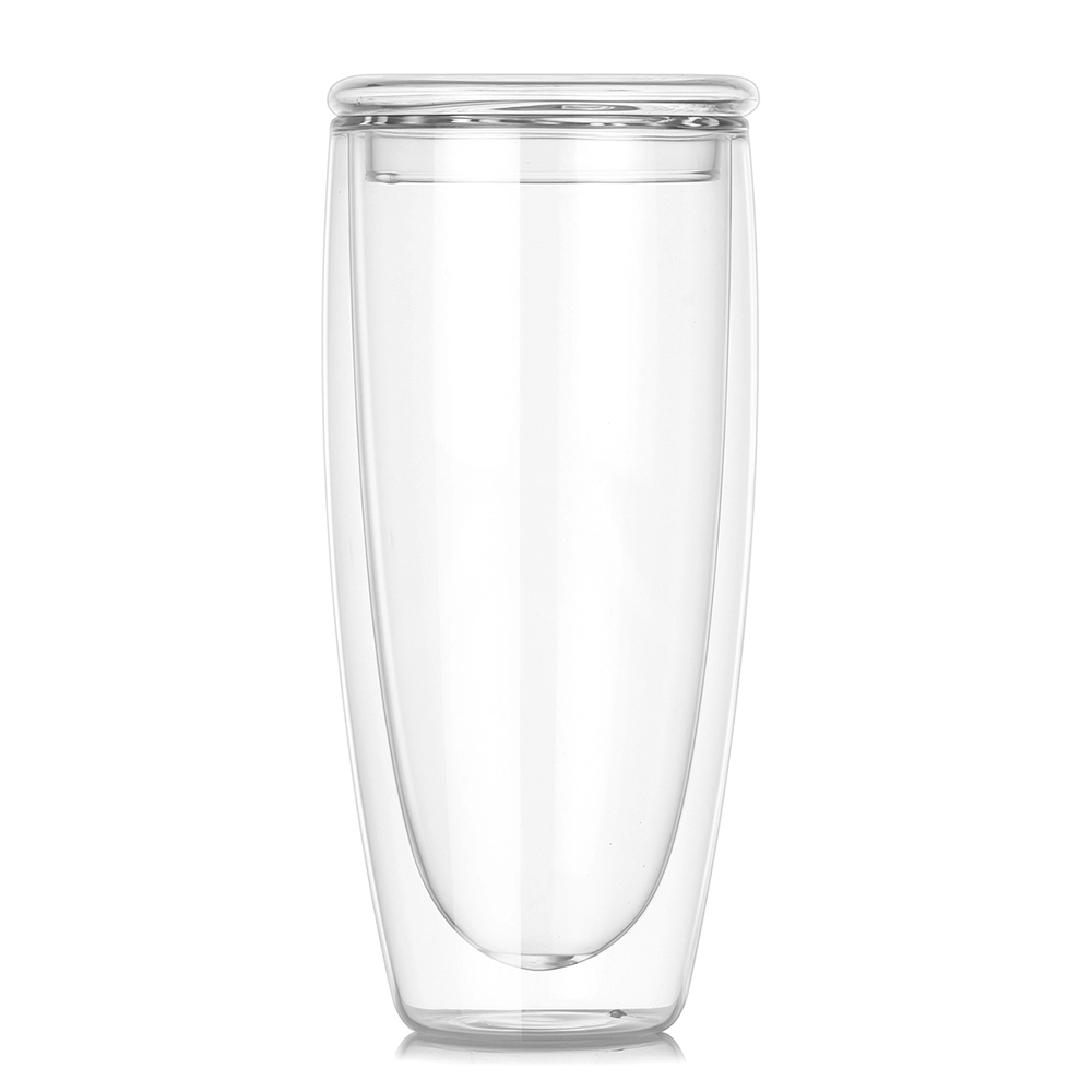 コーヒー用のふた付き20OZホウケイ酸ガラスカップ