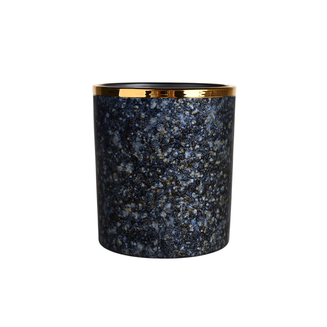 Wholesale premium scented candle containers with gold edging