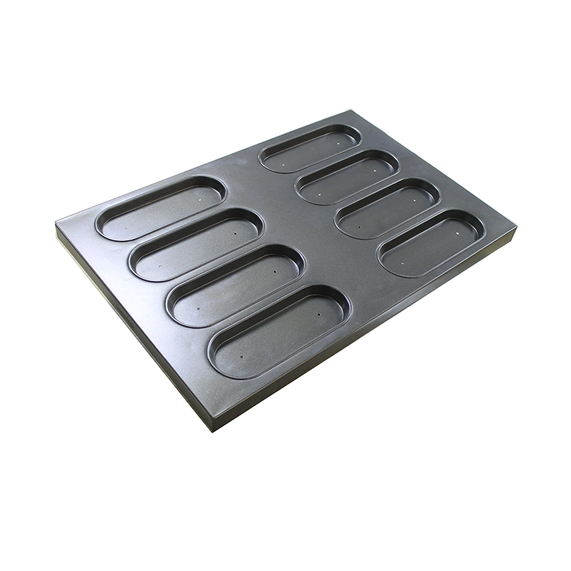 Tsina Custom Alusteel Non Stick Hot Dog Burger Bun Bread Baking Tray Pan Manufacturer