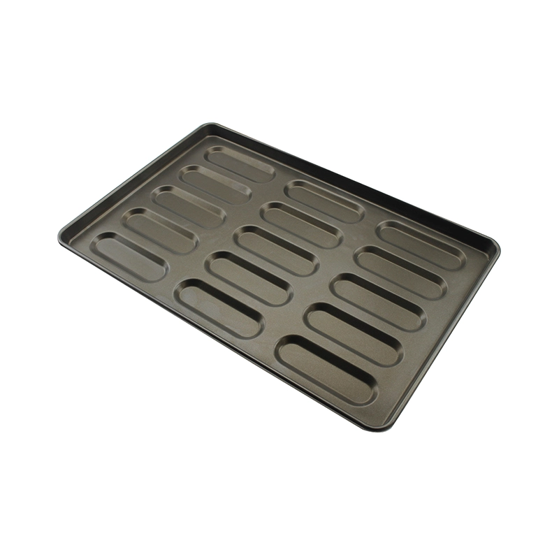 Antihaftbeschichtete Alusteel-Hot-Dog-Brötchenform mit 12 Formen