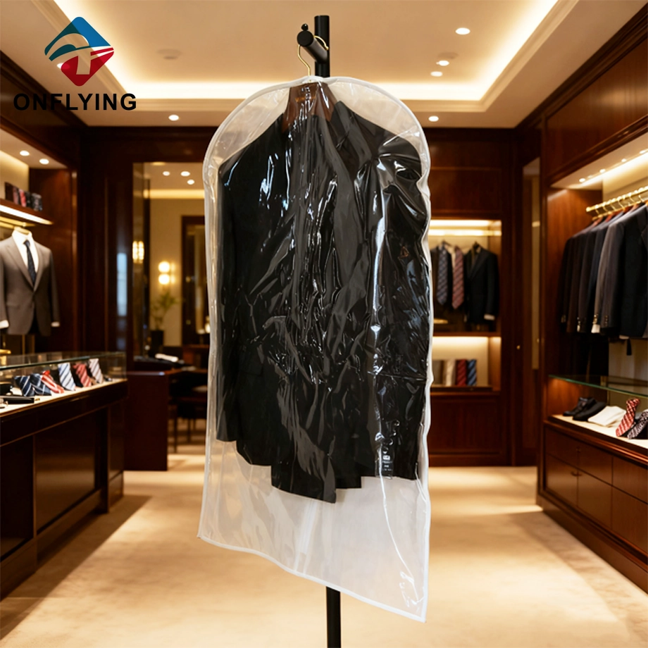 Luxury Custom Logo Transparent Male Suit Garment Bag China Factory