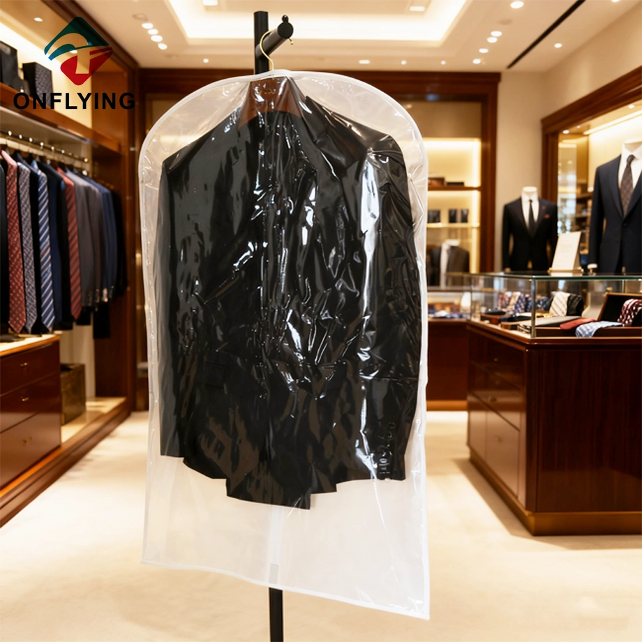 Luxury Custom Logo Transparent Male Suit Garment Bag China Factory