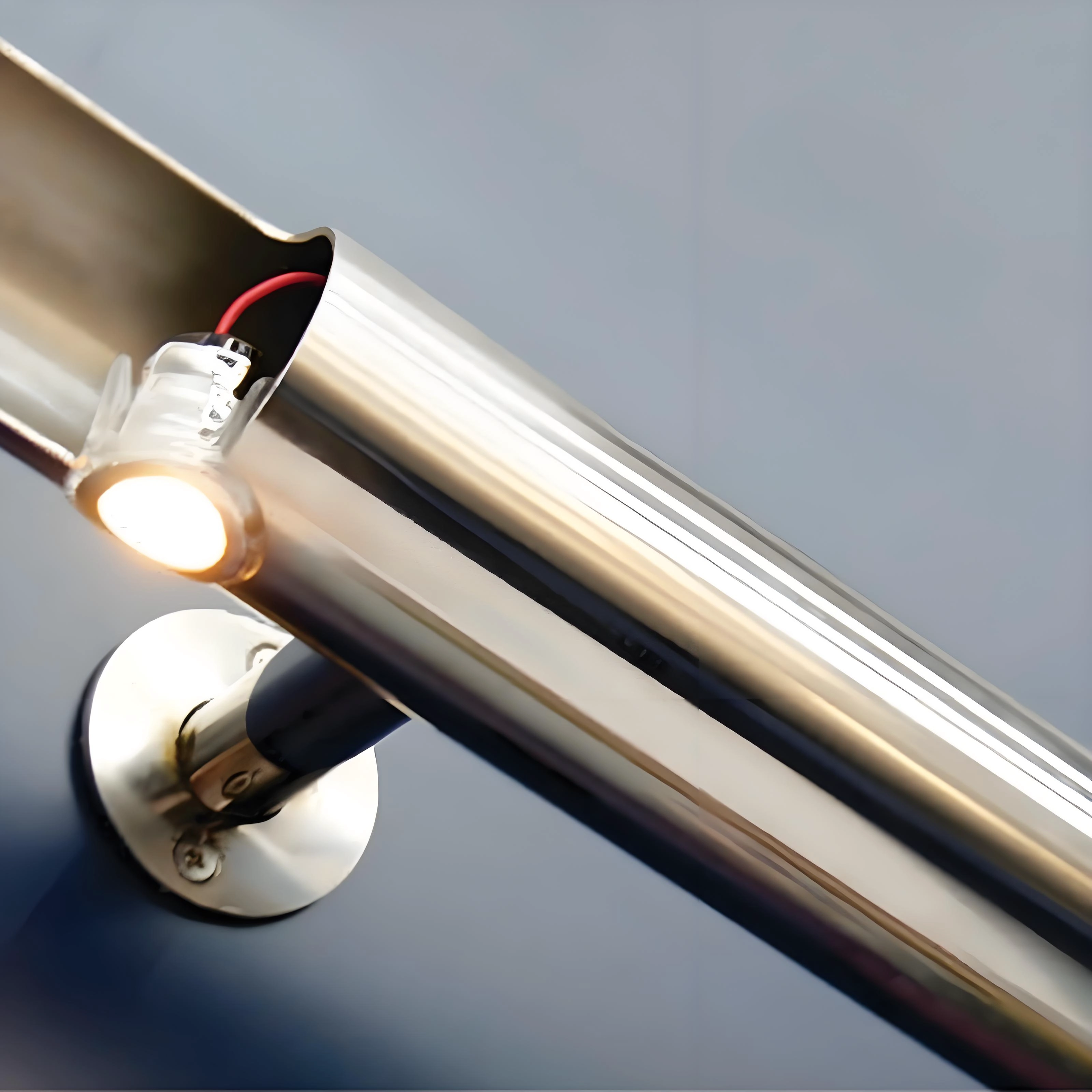 Modern Look Led Spot Lighting for Stairs Stainless Steel Handrails