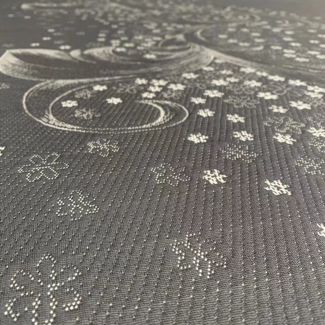 tissu pour matelas en maille jacquard gris