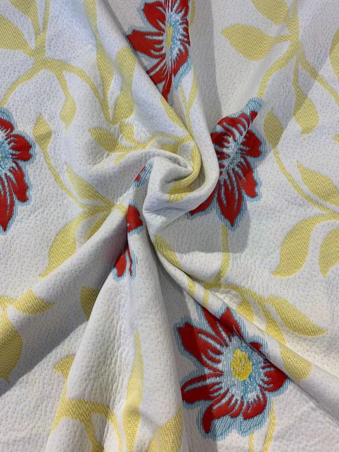 tela jacquard de colores para colchón y almohada