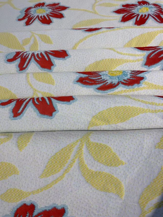 tela jacquard de colores para colchón y almohada