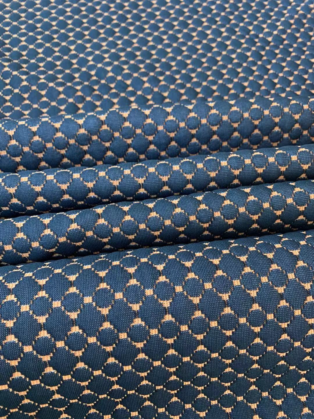 copper hemp jacquard latex foam fabric