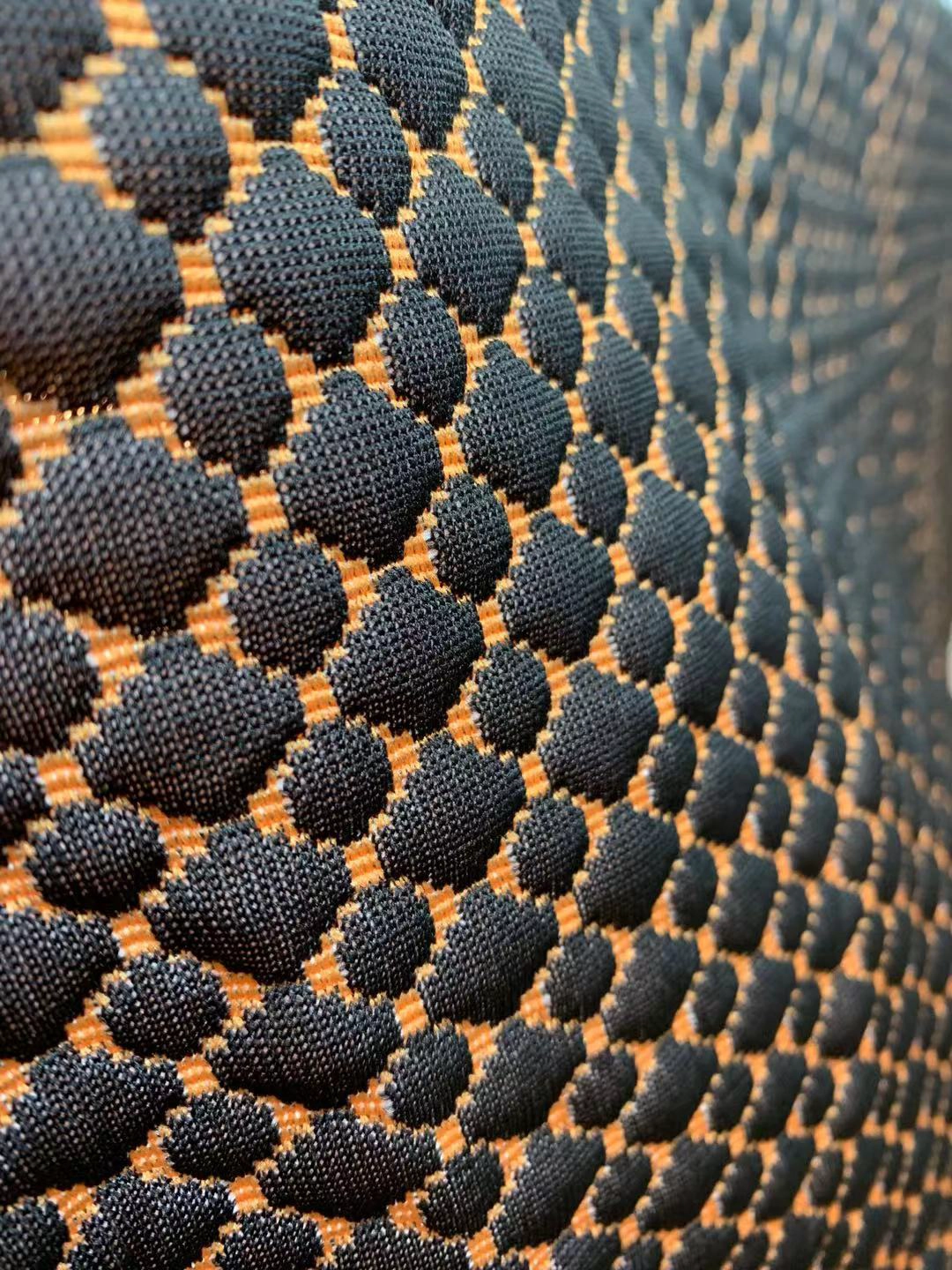 copper hemp jacquard latex foam fabric