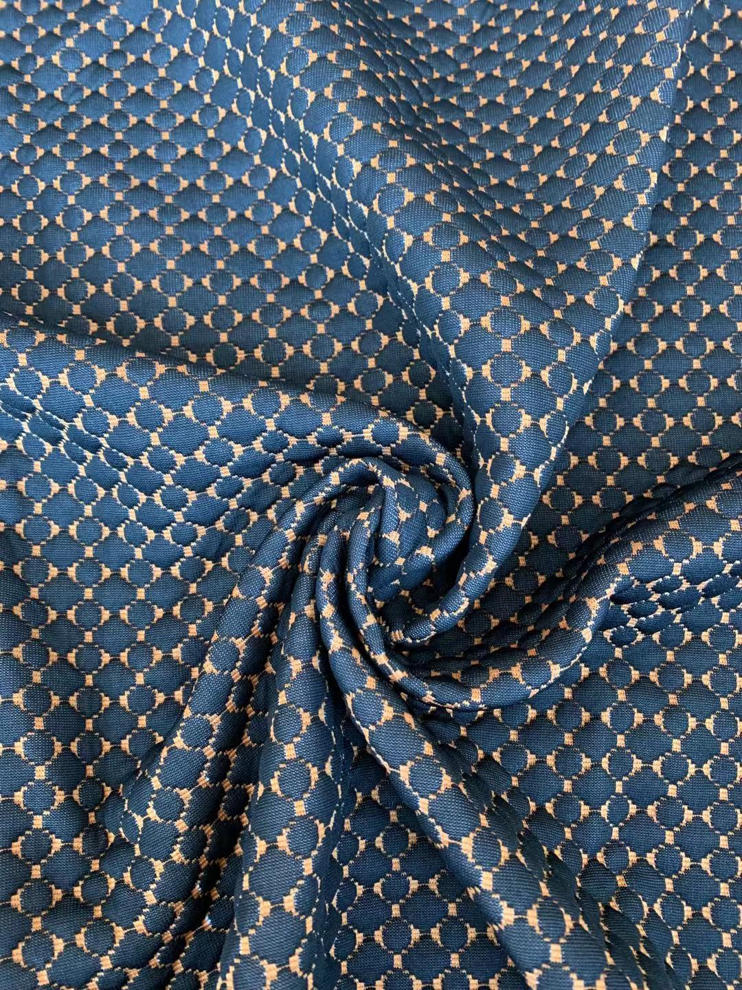 copper hemp jacquard latex foam fabric