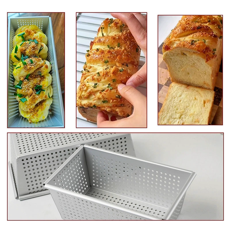 Anodized Aluminum Perforated Bread Loaf Baking Tin