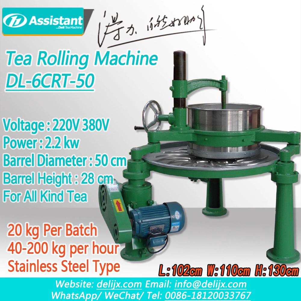 Cina 50cm SS Type Drum Tea Twisting Machine Untuk Semua Jenis Teh DL-6CRT-50 pabrikan 50cm SS Type Drum Tea Twisting Machine Untuk Semua Jenis Teh DL-6CRT-50