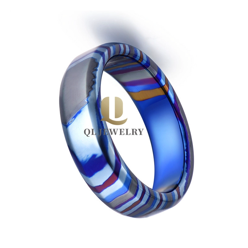 Einzigartige Tricolors Zirgi Ring Timascus Ring Hochzeit Bands China Lieferant