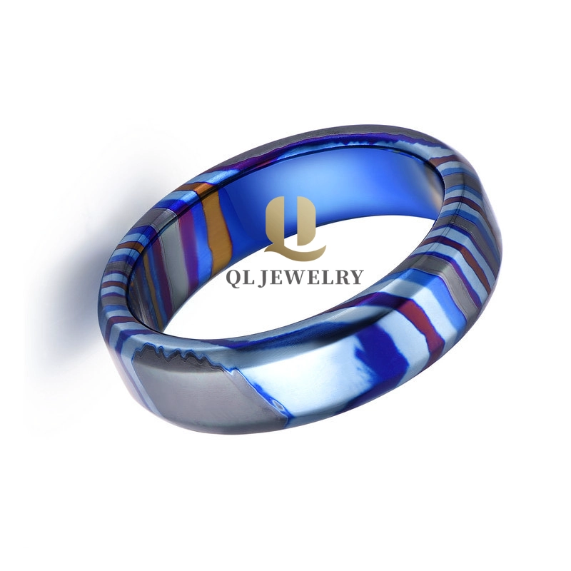 Einzigartige Tricolors Zirgi Ring Timascus Ring Hochzeit Bands China Lieferant