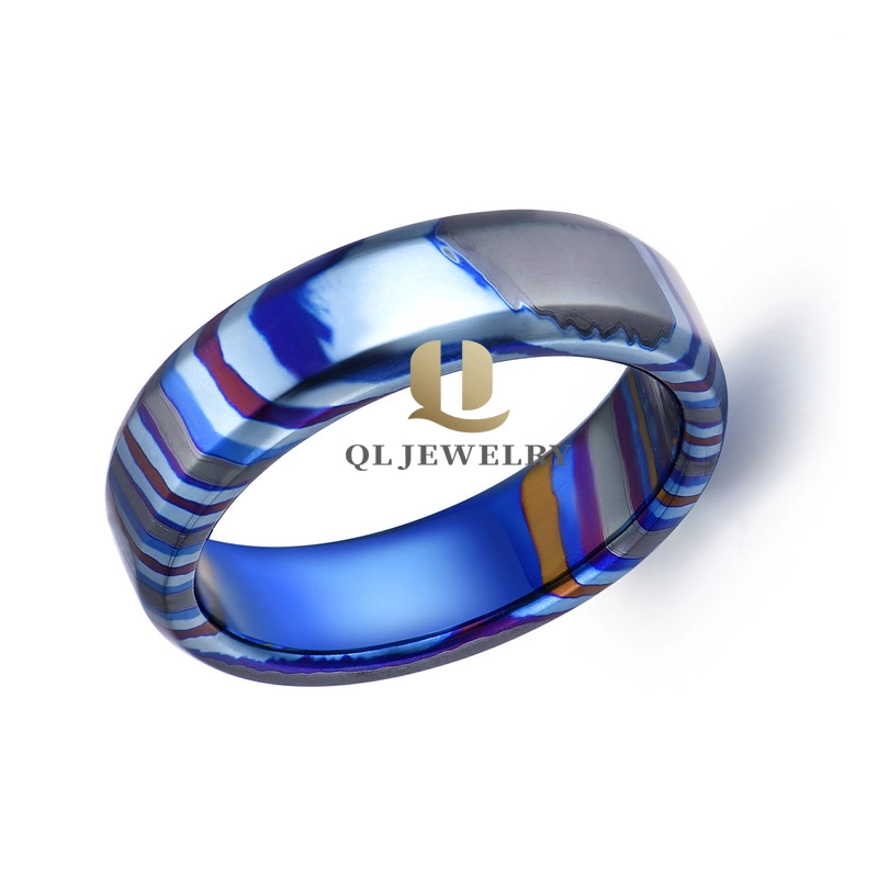 Einzigartige Tricolors Zirgi Ring Timascus Ring Hochzeit Bands China Lieferant