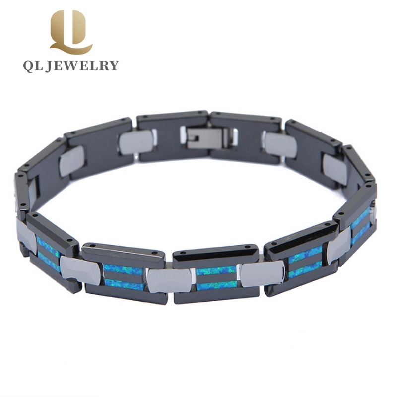 Оптом высокотехнологичный черный керамический браслет с Opal Inlay China производителем