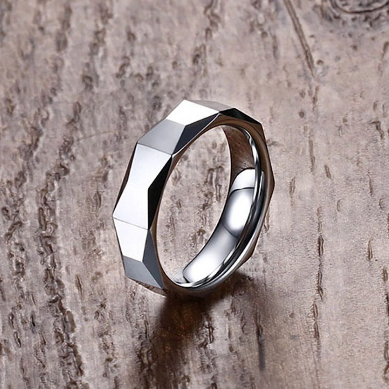 Heißer Verkauf 5.5mm High Polished MEN \ SAFED Wolframkarbidring für Frauen