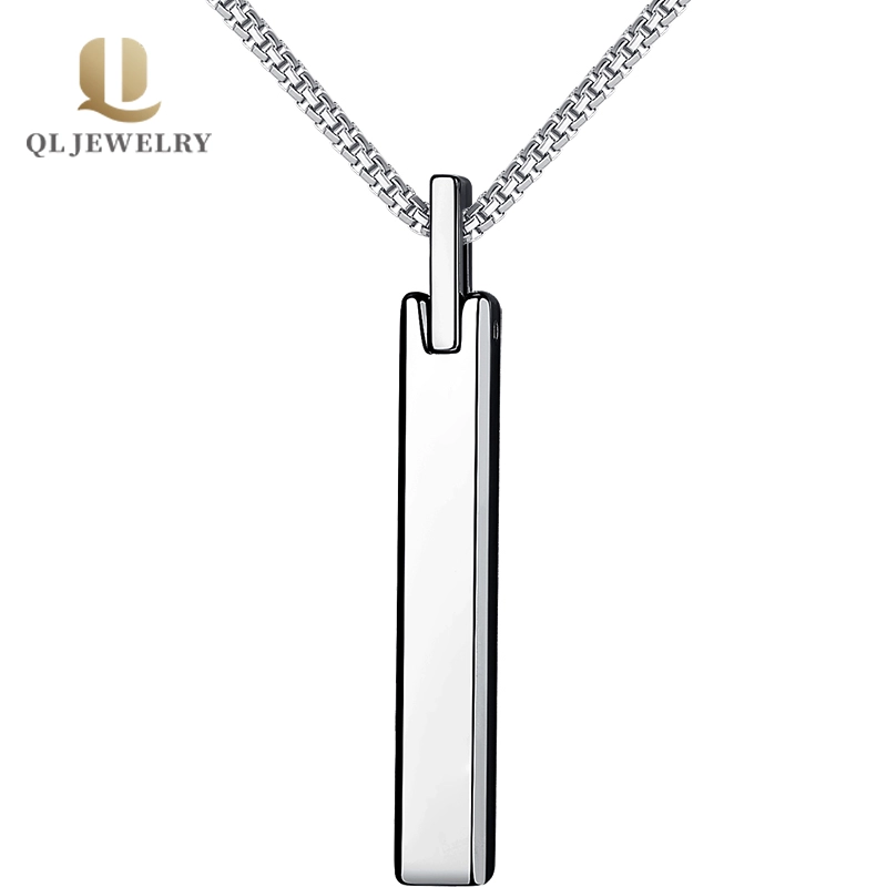 Wholesale Tungsten Stick Bar Pendant Tungsten Necklace for men and women