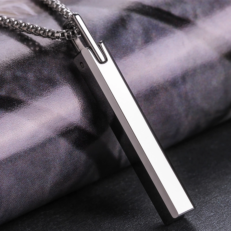 Wholesale Tungsten Stick Bar Pendant Tungsten Necklace for men and women