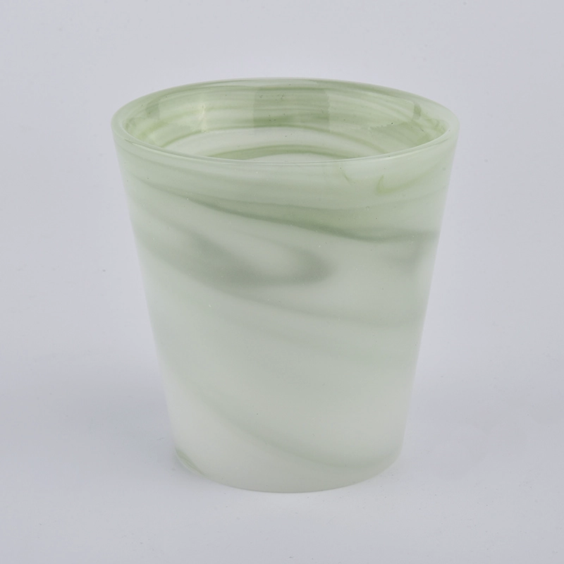 Luxury stone effect 200ml cylinder glass candle holder for home decorative Luxury stone effect 200ml cylinder glass candle holder for home decorative