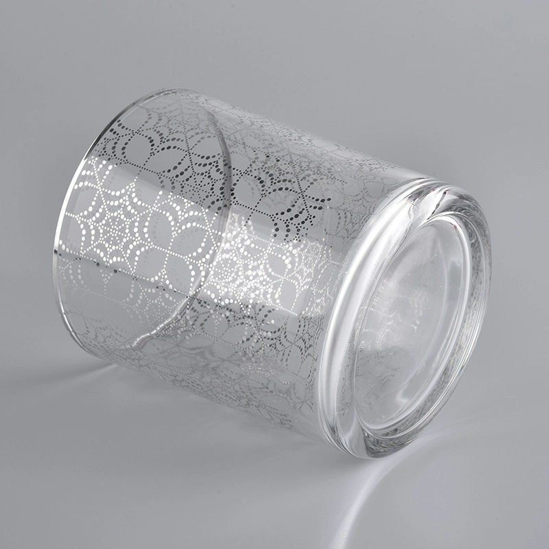400ml electroplating special luxury effect  glass jar for home decorative in bulk