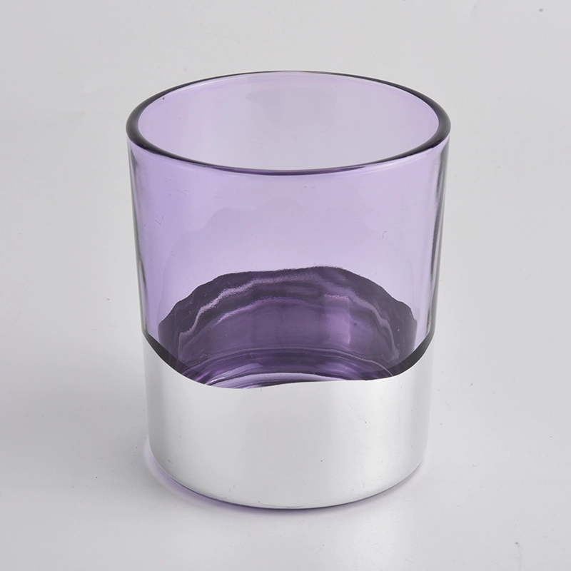 400ml electroplating and spray purple glass candle holder from Sunny Glassware