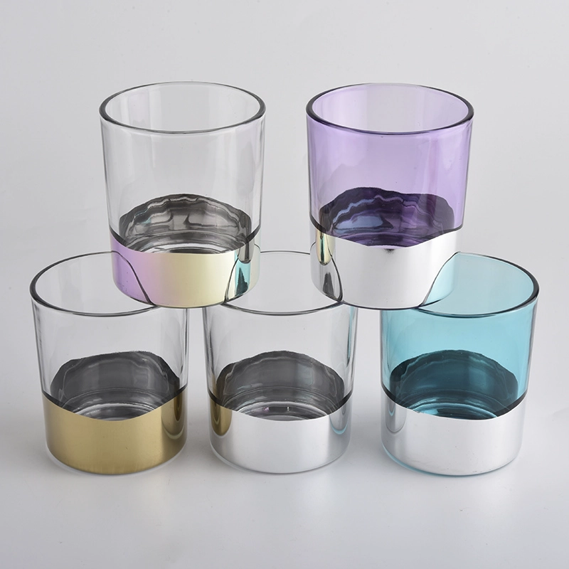 400ml electroplating and spray purple glass candle holder from Sunny Glassware