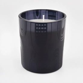12 Oz Glas Kerze Halter schwarz